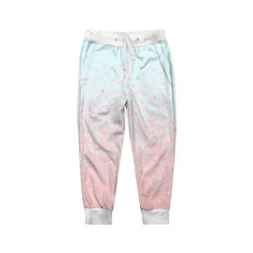 Детские брюки 3D с принтом Pink Blue Gradient в Санкт-Петербурге, 100% полиэстер | манжеты по низу, эластичный пояс регулируется шнурком, по бокам два кармана без застежек, внутренняя часть кармана из мелкой сетки | blu | gradient | pink | голубое | градиент | розовое