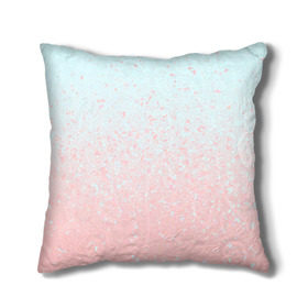 Подушка 3D с принтом Pink Blue Gradient в Санкт-Петербурге, наволочка – 100% полиэстер, наполнитель – холлофайбер (легкий наполнитель, не вызывает аллергию). | состоит из подушки и наволочки. Наволочка на молнии, легко снимается для стирки | Тематика изображения на принте: blu | gradient | pink | голубое | градиент | розовое
