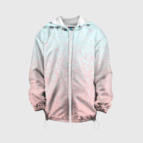 Детская куртка 3D с принтом Pink Blue Gradient в Санкт-Петербурге, 100% полиэстер | застежка — молния, подол и капюшон оформлены резинкой с фиксаторами, по бокам — два кармана без застежек, один потайной карман на груди, плотность верхнего слоя — 90 г/м2; плотность флисового подклада — 260 г/м2 | Тематика изображения на принте: blu | gradient | pink | голубое | градиент | розовое