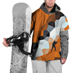 Накидка на куртку 3D с принтом CS GO Asiimov camouflage в Санкт-Петербурге, 100% полиэстер |  | counter strike | камуфляж