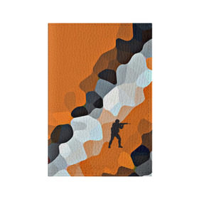 Обложка для паспорта матовая кожа с принтом CS GO Asiimov camouflage в Санкт-Петербурге, натуральная матовая кожа | размер 19,3 х 13,7 см; прозрачные пластиковые крепления | counter strike | камуфляж