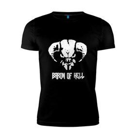 Мужская футболка премиум с принтом Doom 4 Head Baron Of Hell в Санкт-Петербурге, 92% хлопок, 8% лайкра | приталенный силуэт, круглый вырез ворота, длина до линии бедра, короткий рукав | demon | hell | дум