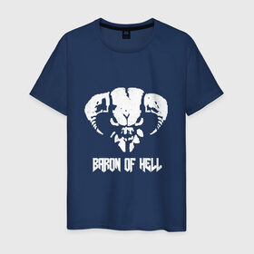 Мужская футболка хлопок с принтом Doom 4 Head Baron Of Hell в Санкт-Петербурге, 100% хлопок | прямой крой, круглый вырез горловины, длина до линии бедер, слегка спущенное плечо. | demon | hell | дум