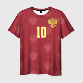 Мужская футболка 3D с принтом Федор Смолов в Санкт-Петербурге, 100% полиэфир | прямой крой, круглый вырез горловины, длина до линии бедер | 10 | smolov | краснодар | россии | россия | рф | сборная | футбол