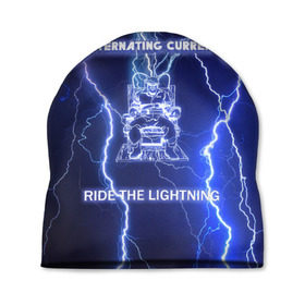 Шапка 3D с принтом Metallica - Ride the Lightning в Санкт-Петербурге, 100% полиэстер | универсальный размер, печать по всей поверхности изделия | album | metal | metallica | ride the lightning | rock | альбом | метал | металлика | молния | рок