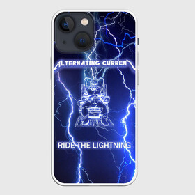 Чехол для iPhone 13 mini с принтом Metallica   Ride the Lightning в Санкт-Петербурге,  |  | album | metal | metallica | ride the lightning | rock | альбом | метал | металлика | молния | рок