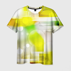 Мужская футболка 3D с принтом Геометрический рисунок в Санкт-Петербурге, 100% полиэфир | прямой крой, круглый вырез горловины, длина до линии бедер | art | background | bright | geometric | pattern | геометрический | искусство | рисунок | фон | яркий