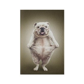 Обложка для паспорта матовая кожа с принтом Бульдог английский в Санкт-Петербурге, натуральная матовая кожа | размер 19,3 х 13,7 см; прозрачные пластиковые крепления | animals | breed | dog | english bulldog | funny | joke | pants | surrealism | бульдог английский | животное | порода | прикол | собака | сюрреализм | шутка