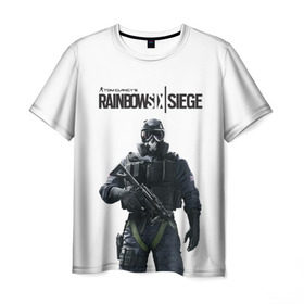 Мужская футболка 3D с принтом Rainbow Six Siege в Санкт-Петербурге, 100% полиэфир | прямой крой, круглый вырез горловины, длина до линии бедер | Тематика изображения на принте: rainbow six | tom clancy’s