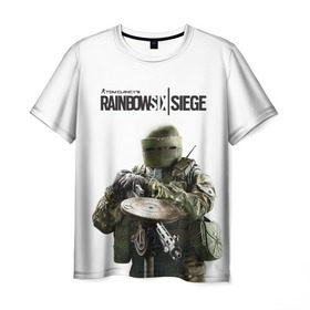 Мужская футболка 3D с принтом Rainbow Six Siege в Санкт-Петербурге, 100% полиэфир | прямой крой, круглый вырез горловины, длина до линии бедер | Тематика изображения на принте: rainbow six | tom clancy’s