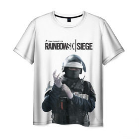 Мужская футболка 3D с принтом Rainbow Six Siege в Санкт-Петербурге, 100% полиэфир | прямой крой, круглый вырез горловины, длина до линии бедер | rainbow six | tom clancy’s