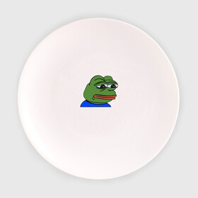 Тарелка с принтом sad frog в Санкт-Петербурге, фарфор | диаметр - 210 мм
диаметр для нанесения принта - 120 мм | Тематика изображения на принте: pepe | грустная | мемы | пепе