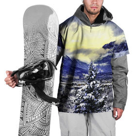 Накидка на куртку 3D с принтом Сибирь в Санкт-Петербурге, 100% полиэстер |  | Тематика изображения на принте: деревья | зима | зимний | природа | север