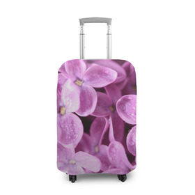 Чехол для чемодана 3D с принтом Цветы сирени в Санкт-Петербурге, 86% полиэфир, 14% спандекс | двустороннее нанесение принта, прорези для ручек и колес | девушкам | сирень | цветы
