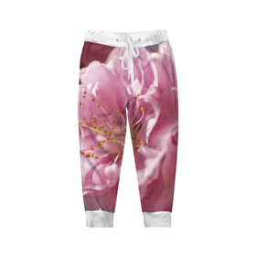 Детские брюки 3D с принтом Розовые цветы в Санкт-Петербурге, 100% полиэстер | манжеты по низу, эластичный пояс регулируется шнурком, по бокам два кармана без застежек, внутренняя часть кармана из мелкой сетки | девушкам | розы | цветочки | цветы
