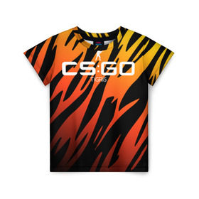 Детская футболка 3D с принтом cs:go - Tigris cz-auto style (Тигр) в Санкт-Петербурге, 100% гипоаллергенный полиэфир | прямой крой, круглый вырез горловины, длина до линии бедер, чуть спущенное плечо, ткань немного тянется | cs | csgo | go | кс | тигр | хищник