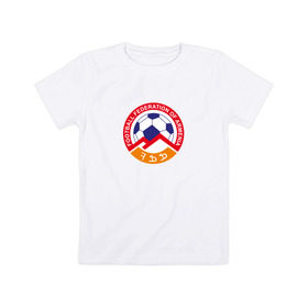 Детская футболка хлопок с принтом Сборная Армении по футболу в Санкт-Петербурге, 100% хлопок | круглый вырез горловины, полуприлегающий силуэт, длина до линии бедер | армения | ереван