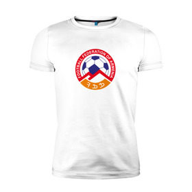 Мужская футболка премиум с принтом Сборная Армении по футболу в Санкт-Петербурге, 92% хлопок, 8% лайкра | приталенный силуэт, круглый вырез ворота, длина до линии бедра, короткий рукав | армения | ереван