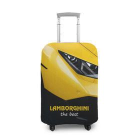 Чехол для чемодана 3D с принтом Lamborghini the best в Санкт-Петербурге, 86% полиэфир, 14% спандекс | двустороннее нанесение принта, прорези для ручек и колес | авто | автомобиль | ламборгини