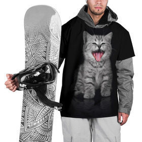 Накидка на куртку 3D с принтом Весёлый котик в Санкт-Петербурге, 100% полиэстер |  | Тематика изображения на принте: кот | кошка | прикол