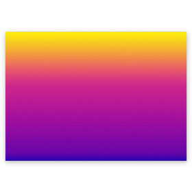 Поздравительная открытка с принтом Чёткий градиент в Санкт-Петербурге, 100% бумага | плотность бумаги 280 г/м2, матовая, на обратной стороне линовка и место для марки
 | cs:go | градиент | диджей | желтый | музыка | розовый | синий | фиолетовый | чёткий