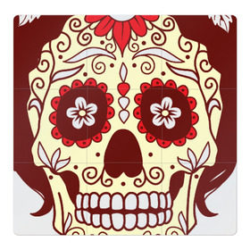 Магнитный плакат 3Х3 с принтом День мертвецов в Санкт-Петербурге, Полимерный материал с магнитным слоем | 9 деталей размером 9*9 см | cobwebs | color | day of the dead | dead | death | eyes | girl | holiday | makeup | mask | mexican skull | mexico | ornament | pattern | взгляд | девушка | день мертвых | макияж | маска | мексика | мексиканский череп | мертвецов | орнамент | паутина | пра