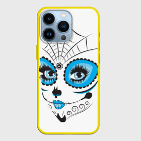Чехол для iPhone 13 Pro с принтом Мексиканский череп в Санкт-Петербурге,  |  | Тематика изображения на принте: белый | девушка | день мертвых | мексика | традция | узоры | цветы