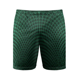 Мужские шорты 3D спортивные с принтом Парящие кружки в Санкт-Петербурге,  |  | абстракция | зеленый | круги | объем | стиль | тень
