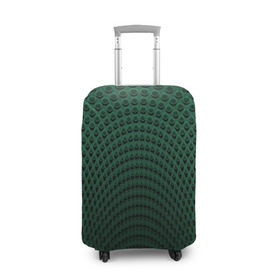Чехол для чемодана 3D с принтом Парящие кружки в Санкт-Петербурге, 86% полиэфир, 14% спандекс | двустороннее нанесение принта, прорези для ручек и колес | абстракция | зеленый | круги | объем | стиль | тень
