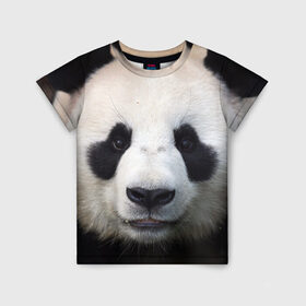 Детская футболка 3D с принтом Милая панда в Санкт-Петербурге, 100% гипоаллергенный полиэфир | прямой крой, круглый вырез горловины, длина до линии бедер, чуть спущенное плечо, ткань немного тянется | animal | hunny | panda | животные | классная | милая | милота | панда | фото | хорошая