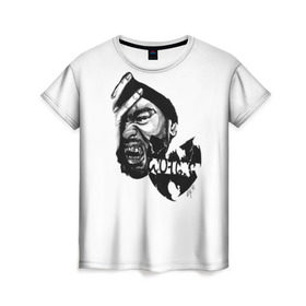 Женская футболка 3D с принтом Methodman в Санкт-Петербурге, 100% полиэфир ( синтетическое хлопкоподобное полотно) | прямой крой, круглый вырез горловины, длина до линии бедер | gza | hip hop | rza | wu fam | ву танг клан | хип хоп