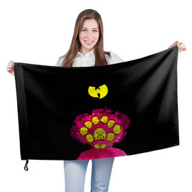 Флаг 3D с принтом Wu-Tang Clan в Санкт-Петербурге, 100% полиэстер | плотность ткани — 95 г/м2, размер — 67 х 109 см. Принт наносится с одной стороны | wu tang