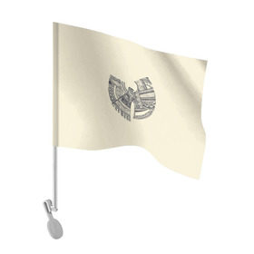 Флаг для автомобиля с принтом Wu-Tang Clan в Санкт-Петербурге, 100% полиэстер | Размер: 30*21 см | wu tang