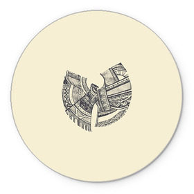 Коврик круглый с принтом Wu-Tang Clan в Санкт-Петербурге, резина и полиэстер | круглая форма, изображение наносится на всю лицевую часть | wu tang