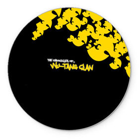 Коврик круглый с принтом Wu-Tang clan в Санкт-Петербурге, резина и полиэстер | круглая форма, изображение наносится на всю лицевую часть | wu tang