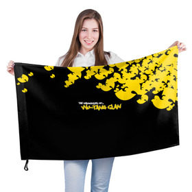 Флаг 3D с принтом Wu-Tang clan в Санкт-Петербурге, 100% полиэстер | плотность ткани — 95 г/м2, размер — 67 х 109 см. Принт наносится с одной стороны | wu tang