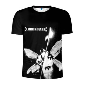 Мужская футболка 3D спортивная с принтом Linkin Park в Санкт-Петербурге, 100% полиэстер с улучшенными характеристиками | приталенный силуэт, круглая горловина, широкие плечи, сужается к линии бедра | linkin park