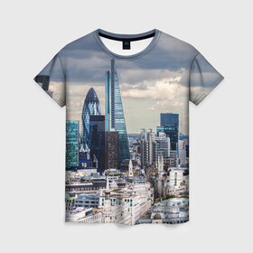 Женская футболка 3D с принтом Великобритания в Санкт-Петербурге, 100% полиэфир ( синтетическое хлопкоподобное полотно) | прямой крой, круглый вырез горловины, длина до линии бедер | 