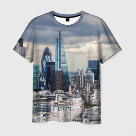 Мужская футболка 3D с принтом Великобритания в Санкт-Петербурге, 100% полиэфир | прямой крой, круглый вырез горловины, длина до линии бедер | 