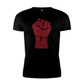 Мужская футболка премиум с принтом One-punch Man в Санкт-Петербурге, 92% хлопок, 8% лайкра | приталенный силуэт, круглый вырез ворота, длина до линии бедра, короткий рукав | one punch man | saitama | ванпанчмен | сайтама