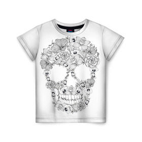 Детская футболка 3D с принтом День мертвецов в Санкт-Петербурге, 100% гипоаллергенный полиэфир | прямой крой, круглый вырез горловины, длина до линии бедер, чуть спущенное плечо, ткань немного тянется | Тематика изображения на принте: 