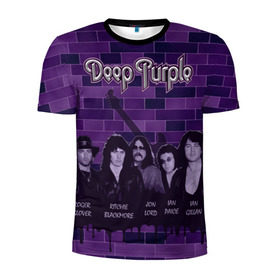 Мужская футболка 3D спортивная с принтом Deep Purple в Санкт-Петербурге, 100% полиэстер с улучшенными характеристиками | приталенный силуэт, круглая горловина, широкие плечи, сужается к линии бедра | deep purple | music | rock | музыка | рок