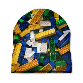 Шапка 3D с принтом Конструктор LEGO в Санкт-Петербурге, 100% полиэстер | универсальный размер, печать по всей поверхности изделия | игрушка | конструктор | лего