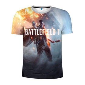 Мужская футболка 3D спортивная с принтом Battlefield в Санкт-Петербурге, 100% полиэстер с улучшенными характеристиками | приталенный силуэт, круглая горловина, широкие плечи, сужается к линии бедра | battlefield батла | батлфилд