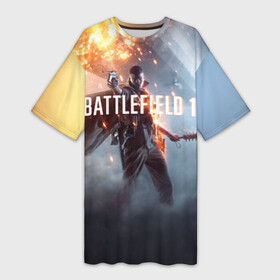 Платье-футболка 3D с принтом Battlefield 1 | Под дирижаблем в Санкт-Петербурге,  |  | battlefield батла | батлфилд