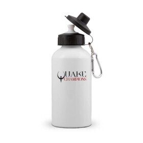 Бутылка спортивная с принтом Quake Champions в Санкт-Петербурге, металл | емкость — 500 мл, в комплекте две пластиковые крышки и карабин для крепления | q1 | q2 | q3 | quake | квейк