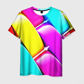 Мужская футболка 3D с принтом Different color в Санкт-Петербурге, 100% полиэфир | прямой крой, круглый вырез горловины, длина до линии бедер | 