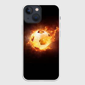 Чехол для iPhone 13 mini с принтом Огненный мяч в Санкт-Петербурге,  |  | Тематика изображения на принте: мяч | огненный | спорт | футбол