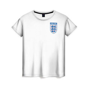 Женская футболка 3D с принтом Сборная Англия в Санкт-Петербурге, 100% полиэфир ( синтетическое хлопкоподобное полотно) | прямой крой, круглый вырез горловины, длина до линии бедер | england | варди | футбол