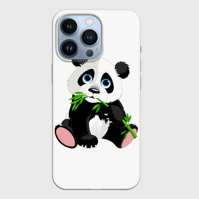 Чехол для iPhone 13 Pro с принтом Пандочка в Санкт-Петербурге,  |  | бамбук | голубые глаза | панда